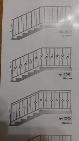 Коованые перила для лестниц Оникс 12-20