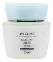 3W CLINIC Крем для лица отбеливающий Excellent White Cream 50г