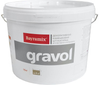 BAYRAMIX Gravol 1 Камешковая 1,5 штукатурка декоративная для фасадов и интерьеров (15кг)