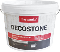 BAYRAMIX Decostone Короед декоративное покрытие фактурное для фасадов и интерьеров (15кг) крупная