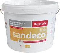 BAYRAMIX Sandeco фактурная штукатурка с эффектом песка для фасадов и интерьеров (15кг)