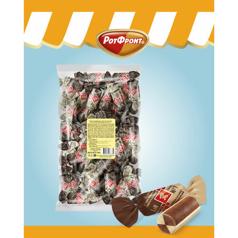 Конфеты Рот Фронт Батончики шоколадно-сливочный вкус, пакет, 1 кг, флоу-пак