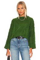 Пуловер SNDYS x REVOLVE Carrie Cable Knit, зеленый
