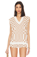 Жилет Lovers and Friends Carice Checkered, цвет Nude & White