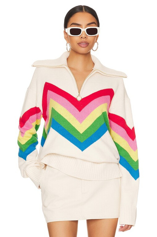 Пуловер Show Me Your Mumu Weston Half Zip, цвет Rainbow Slope