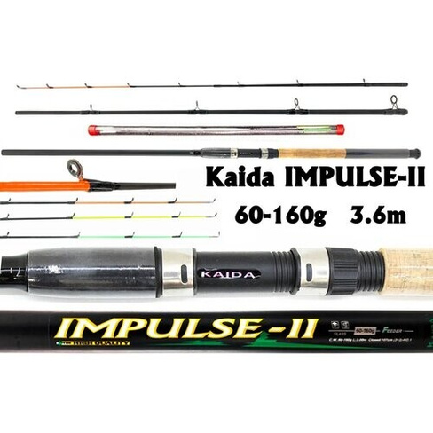 Удочка для рыбалки, удочка штекерная, удилище, спиннинг для рыбалки, ультралегкий штекерный спиннинг IMPULS II для летне