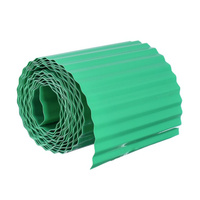 Лента бордюрная, 0.2 × 9 м, толщина 0.6 мм, пластиковая, гофра, зеленая, greengo Greengo