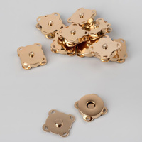 Кнопки магнитные, пришивные, d = 18 мм, 10 шт, цвет золотой Арт Узор