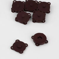 Кнопки магнитные, пришивные, d = 18 мм, 6 шт, цвет коричневый матовый Арт Узор