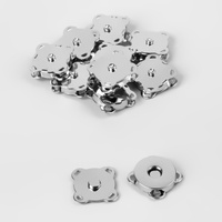 Кнопки магнитные, пришивные, d = 18 мм, 10 шт, цвет серебряный Арт Узор
