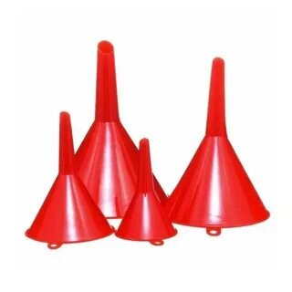 Воронки набор 4 предмета 115мм 95мм 65мм 50 мм (красные), а062343