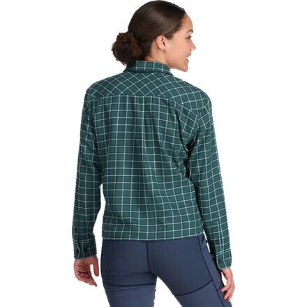 Легкая фланелевая рубашка Feedback женская Outdoor Research, цвет Deep Lake Plaid
