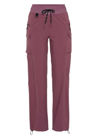 Обычные уличные брюки Lascana, темно-розовый