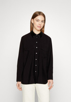 Рубашка Scotch & Soda Свободный крой с воротником из бисера и нагрудными карманами, цвет evening black