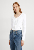 Кардиган LABEL CARDIGAN Calvin Klein Jeans, ярко-белый