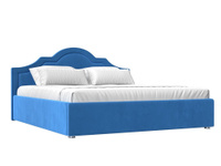Интерьерная кровать Афина 200 2310x2190x1100 мм Голубой Велюр