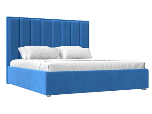 Интерьерная кровать Афродита 180 1920x2090x1300 мм Голубой Велюр