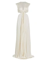 Alejandra Плиссированное платье с вырезами A.L.C., белый