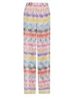Пляжные пляжные пляжные брюки с разрезами зигзаг Missoni, цвет chevron resort multicolor