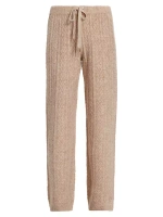 Спортивные штаны вязанной вязки с завязками Stellae Dux, цвет camel heather