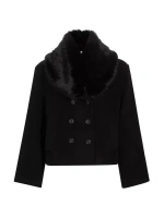 Короткое пальто из искусственного меха Scarlet Reformation, черный