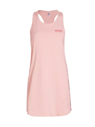 Мини-платье с логотипом Moschino, розовый