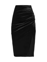 Велюровая юбка-карандаш Freya Generation Love, черный