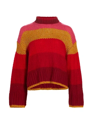 Полосатый вязаный свитер Farm Rio, мультиколор