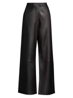 Широкие кожаные брюки Genesis Ginger & Smart, черный