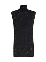 Мини-платье без рукавов с заклепками Sportmax, черный