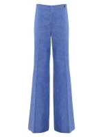 Расклешенные джинсы с высокой талией из эластичного денима Callas Milano, цвет pale blue
