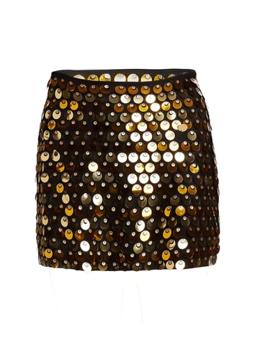 Мини-юбка Mina с пайетками Line & Dot, золото