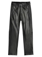 Кожаные байкерские брюки Sedona Rag & Bone, черный
