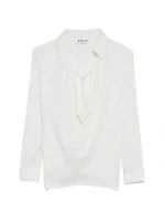 Рубашка Misia с драпировкой спереди и воротником-хомутом Callas Milano, белый
