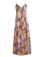 Плиссированное платье с цветочным принтом Hadley Ungaro, мультиколор