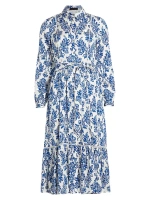 Платье-рубашка с цветочным принтом Beckett Elie Tahari, цвет porcelain paisley