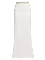 Макси-юбка Marilynn с кристаллами на талии Alice + Olivia, цвет off white