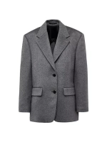 Однобортный кашемировый пиджак Prada, серый