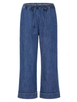 Укороченные брюки из хлопка из шамбре Valentino Garavani, синий