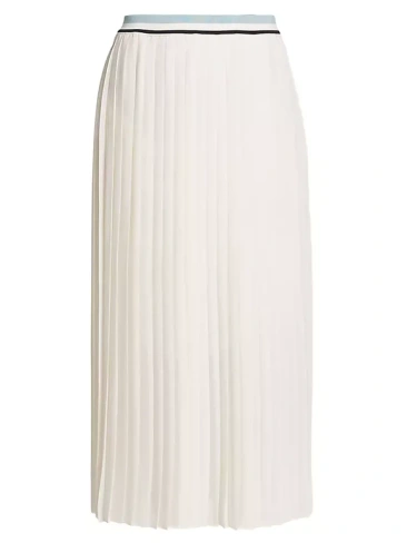 Плиссированная юбка-макси Moncler, белый