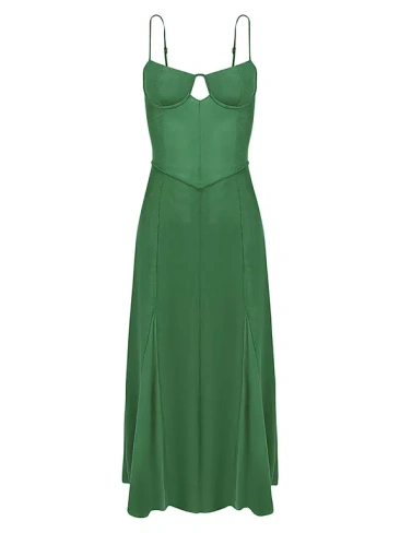 Платье-миди-бюстье Maya Vix By Paula Hermanny, зеленый