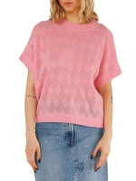 Кашемировый свитер вязки Pea Pointelle Crush Cashmere, цвет bellini