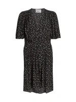 Мини-платье Vedolia с абстрактным принтом Isabel Marant Étoile, черный