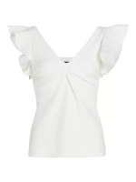 Компактная блузка из джерси Walido с рюшами Chiara Boni La Petite Robe, белый