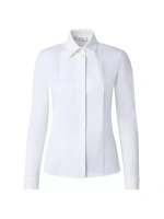 Блуза из хлопковой смеси с длинными рукавами Akris Punto, цвет cream