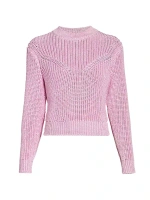 Вязаный свитер Yandra с круглым вырезом Isabel Marant, светло-розовый