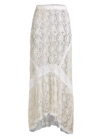 Гипюровая кружевная длинная юбка Dalia Ramy Brook, цвет white lace