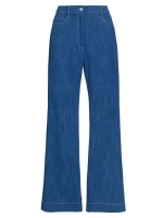 Джинсовые брюки Courtney из смесового хлопка Akris Punto, цвет medium blue denim