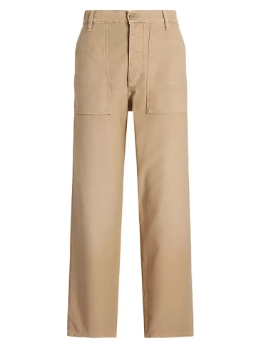 Хлопковые брюки прямого кроя Polo Ralph Lauren, хаки