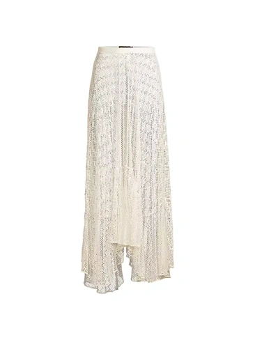 Прозрачная кружевная пляжная юбка Patbo, белый